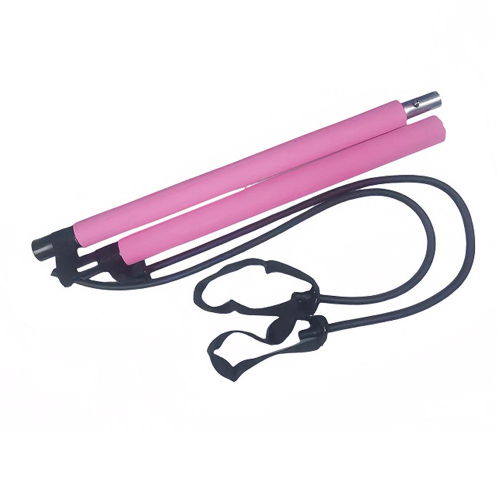 Pilates Bar Resistance Band Multifunctional Fitness Yoga Strength Training Stretching Stick Elastic Rope C