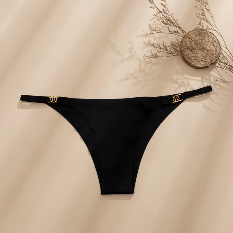 Nahtlose Damen Ice Silk Dreieck Sportunterwäsche mit sexy Metallschnalle