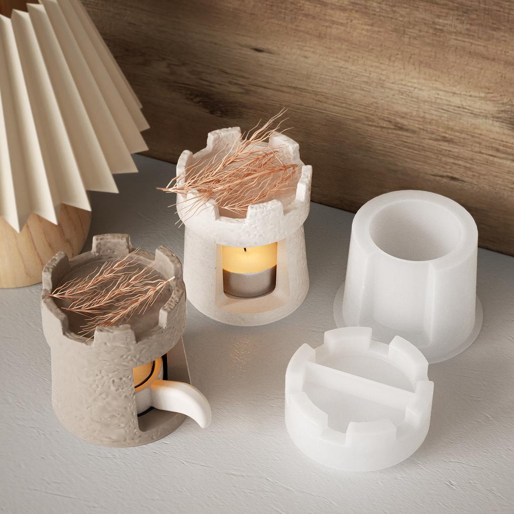DIY forma, Cementová sádrová forma na svíčky, Aromaterapeutická pec, Hradní svícen, Ohřívač čaje, Tepelná izolace, Čajník, Silikonová forma