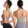 European & American Plus Size Criss-Cross Back Sports Bra - Wire-Free, Shockproof Yoga & Running Bra for Women