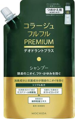 Collage Furufuru Premium Shampoo Scalp Hypoallergenic Refill, 340ml, Medicated, Antibacterial, Antifungal, Deodorizing, Odor, Dandruff, Itching,