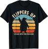 Flippers Up I Stand With The Penguins Retro Sunset Vintage T-Shirt