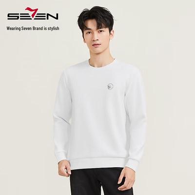 Qipai Men's Modal Blend Round Neck Long-Sleeve Sweatshirt