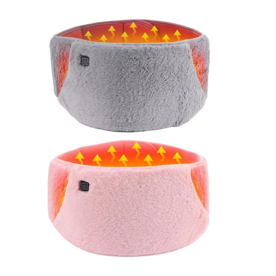 Electric Heated Belt for Waist And Back Adjustable Closure Soft Heating Strap with Hand-Warming Pockets 3 Heat Settings Waist Heat