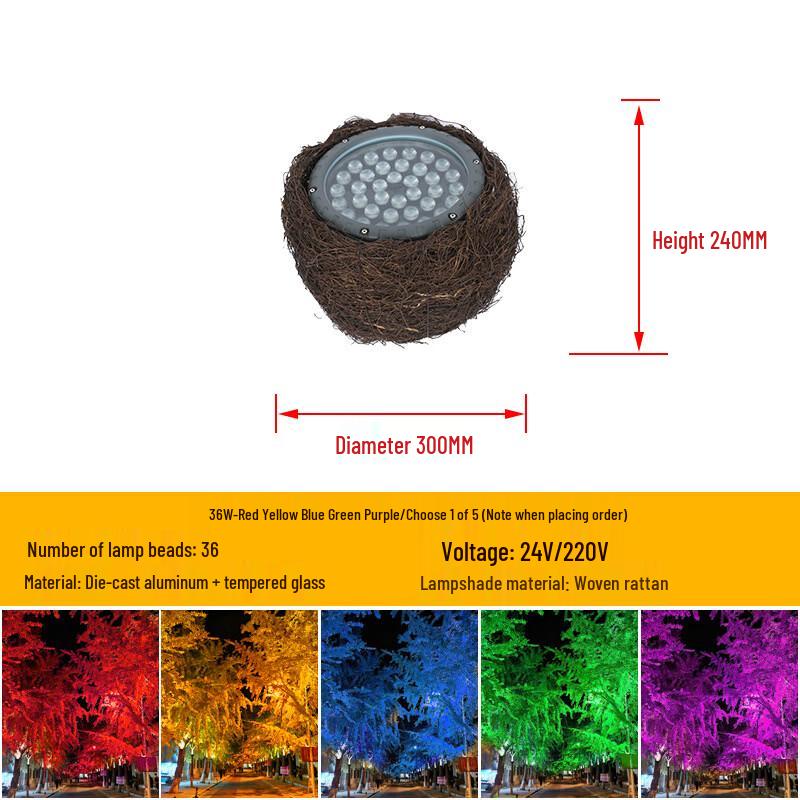 Bird Nest Tree Projection Lamp