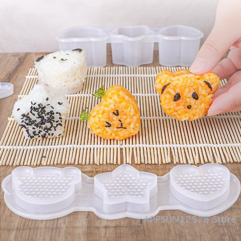1Pc Cartoon Shape Rice Ball Mold Rice Ball Sushi Roll Bento Embossing Molds DIY Tool Kitchen Accessories