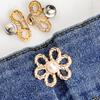 New DIY Tighten Waist Button Detachable Clip No Sewing Retractable Button Reduce Waist Flower Buttons Snap Clothing Accessories