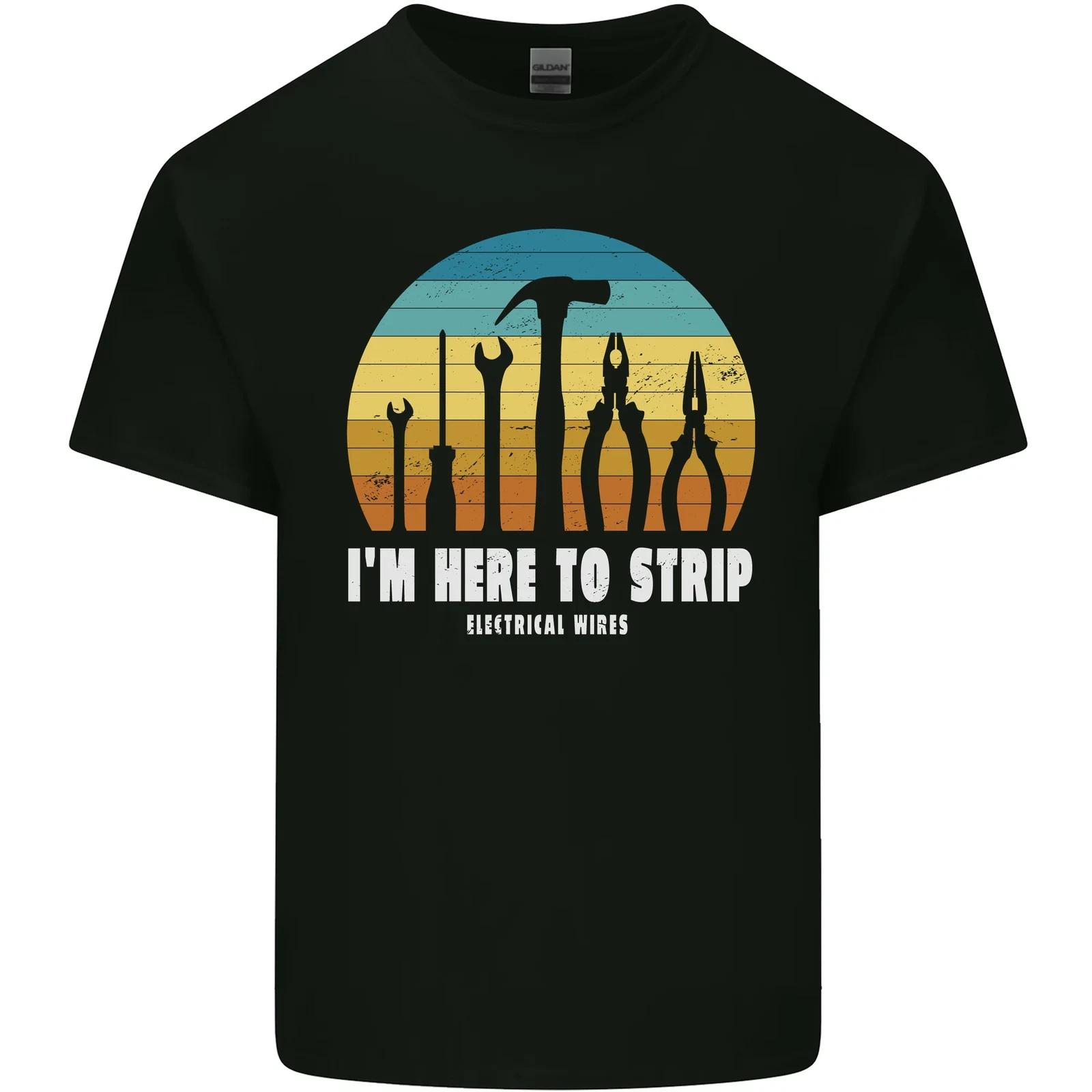 

Electrician Here to Strip Funny Sparky Kids T-Shirt Childrens 2XL