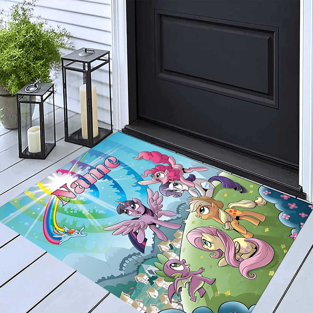 Little Pony (9) Customize your name rug, office chair cushion, home bedroom living room gift.