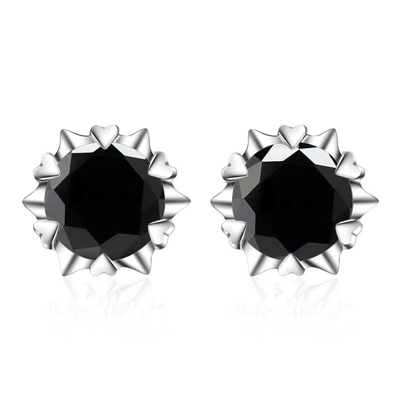 Cercei eleganti, bijuterii din argint S925, cu formă drăguță de fulg de zăpadă de 5 mm și 6,5 mm pentru femei, cupluri, cadouri prietene