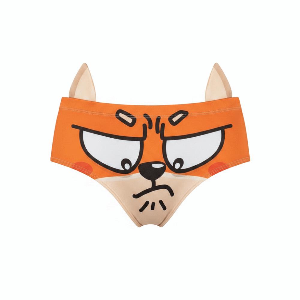 3D Ohren Damen Unterwäsche Kleiner Fuchs Shiba Inu Schwein Schaf Bedruckte Bequeme Damen Slips Atmungsaktive Mädchen Slips Damen Mädchen