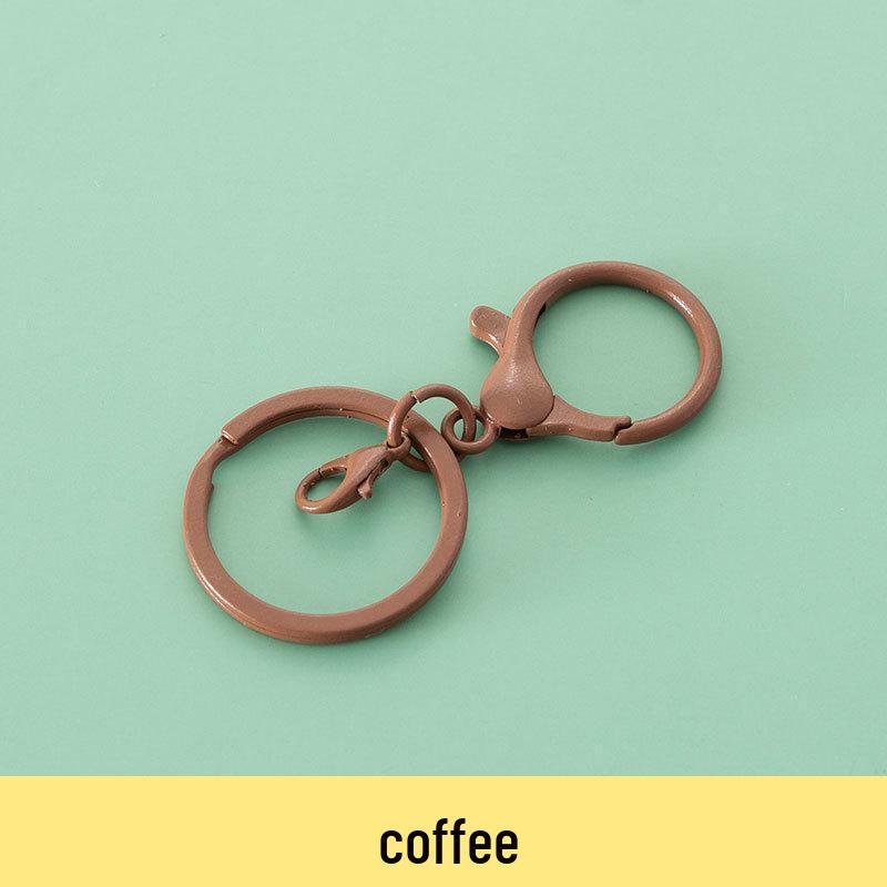 

Набор из 10 штук окрашенных брелоков с карабином-лобстером - Металлическая цепочка для ключей для изготовления украшений своими руками