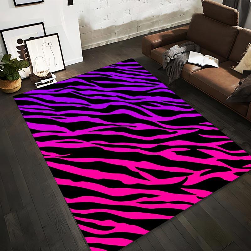 

Pink and Purple Zebra Print Carpet for Modern Living Room Decor Suitable for use as an anti-slip for living room bedroom sofas 40x60cm( 15x23in )