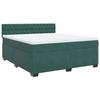 VidaXL Sommier à lattes de lit et matelas Vert foncé 180x200cm Velours 3286387