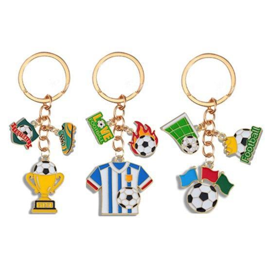 Football Peripheral Keychain, Football Jersey Keychain with Enamel Color, Lightweight Portable Sports Fan Accessory