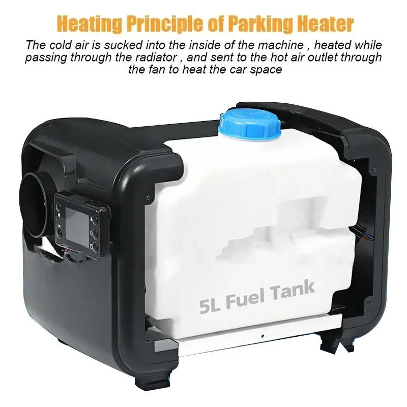 5KW Diesel Parking Heater 12V 24V 220V 3 in 1 Auxiliary Air Heater LCD Remote Control Engine Preheater For Truck Van RV Boat