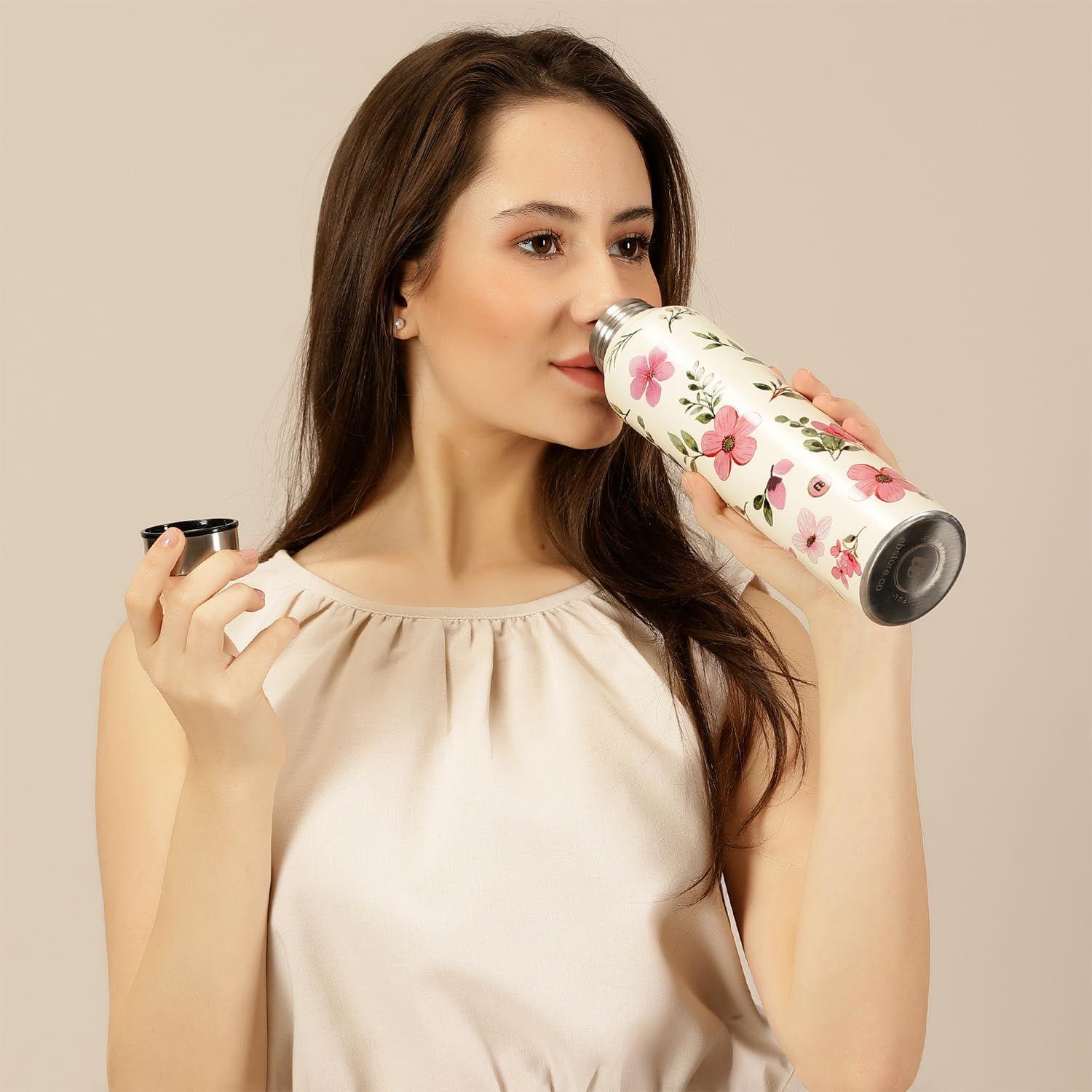 

Бутылка для воды из нержавеющей стали 1 литр, герметичная, с принтом в стиле фанки с цветами, идеально подходит для взрослых, детей, мальчиков и девочек 1 л (Прикольный цветок)