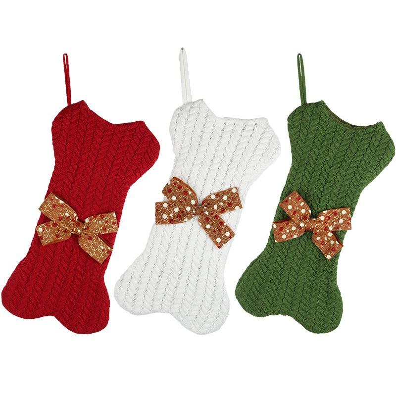 Christmas Decorations Knitted Wool Pendant Gift Bag Christmas Stockings Christmas Pendant Large Gift Bag