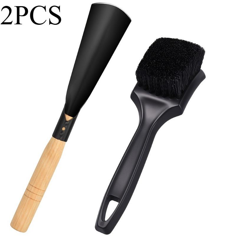 

2PCS Lawn Mower Deck Scraper Cleaning Brush Kit - Heavy Duty Metal Construction, Ergonomic Handle and Durable Bristles 2PCS