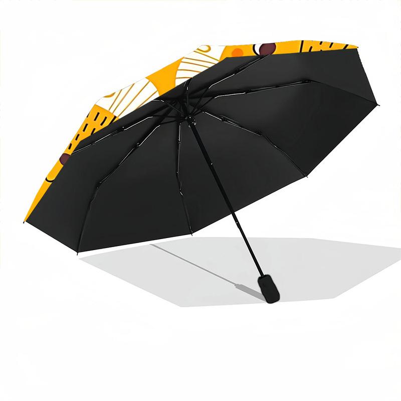1pc Lion Pattern Automatic Opening and Closing Folding Umbrella with 8 Iron Ribs - Portable, Foldable for Travel Yy251124124