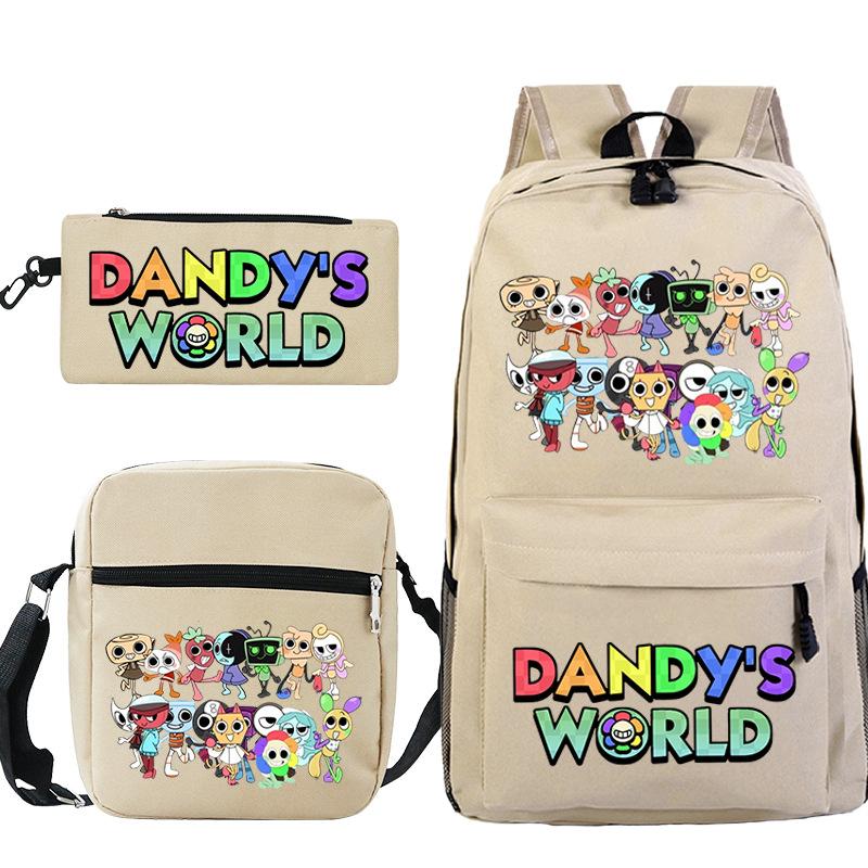 Dandy's World Game Merchandise Printed Primary and Secondary School Schoolbag Three-piece Popular Children's Backpack