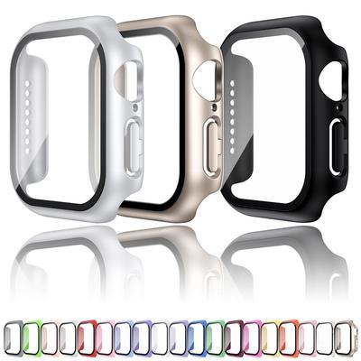 Gehärtetes Glas+Hülle Für Apple Watch 38mm 40mm 41mm 42mm 44mm 45mm 46mm Displayschutz Schutzhülle iWatch 10 8 7 9 6 SE 5