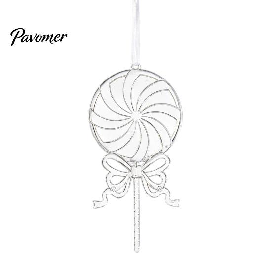 Durable Acrylic Hanging Decors Faux Crystal Christmas Ornaments, Clear Reindeer/Bell/Wreath/Wine Glass Winter Modern Holiday Ornament Collection