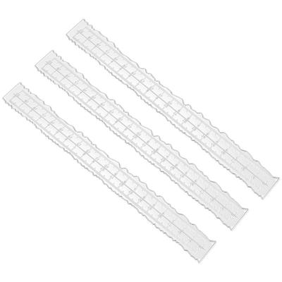 ABJI-3 Pieces 8.4 Inches Metal Irregular Edges Ruler Edges Ruler For Card Making Scrapbooking Craft Decor School Office Tools