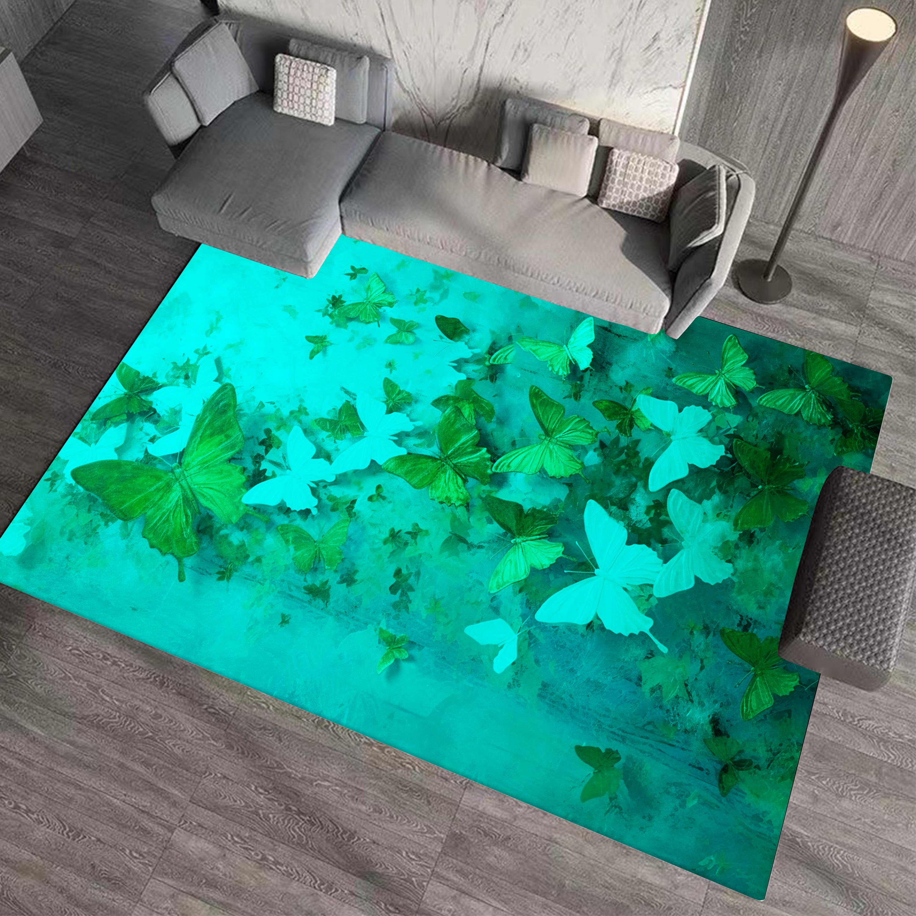 

Сучасний килим Вітальня Метелик Картина маслом Спальня Килим Повсякденний килим Килимок для підлоги 40x60cm