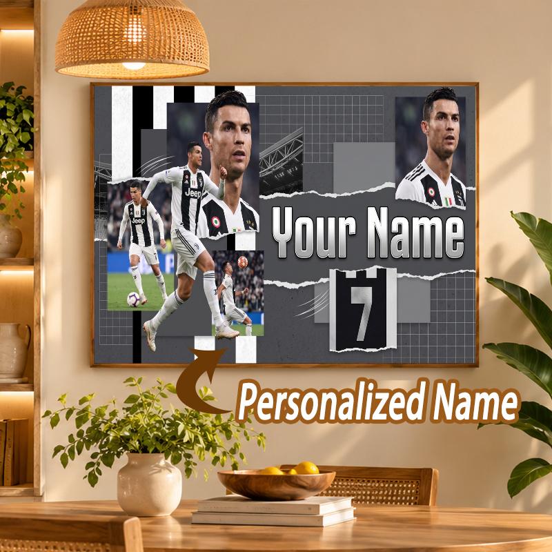Custom Name Cristiano Ronaldo 5D Diamond Painting Personalized Full Drill Diamond Art Kit Gift