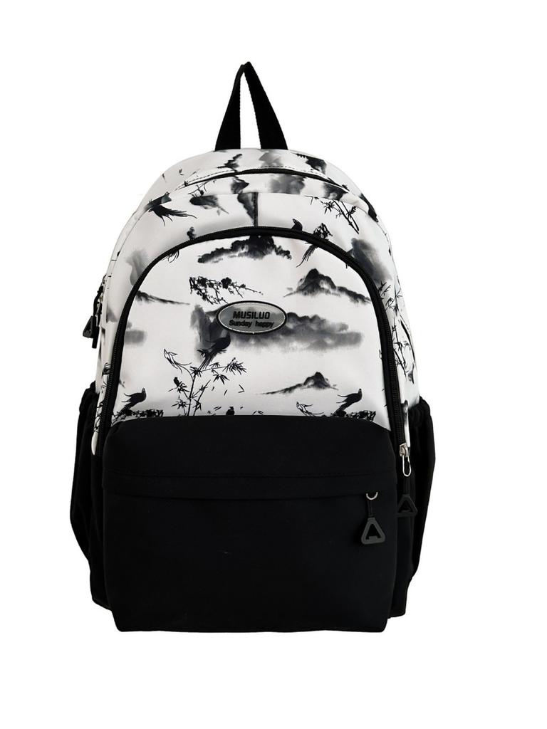 National Style Backpack For Girls With Nylon And Laptop Storage For School And Travel