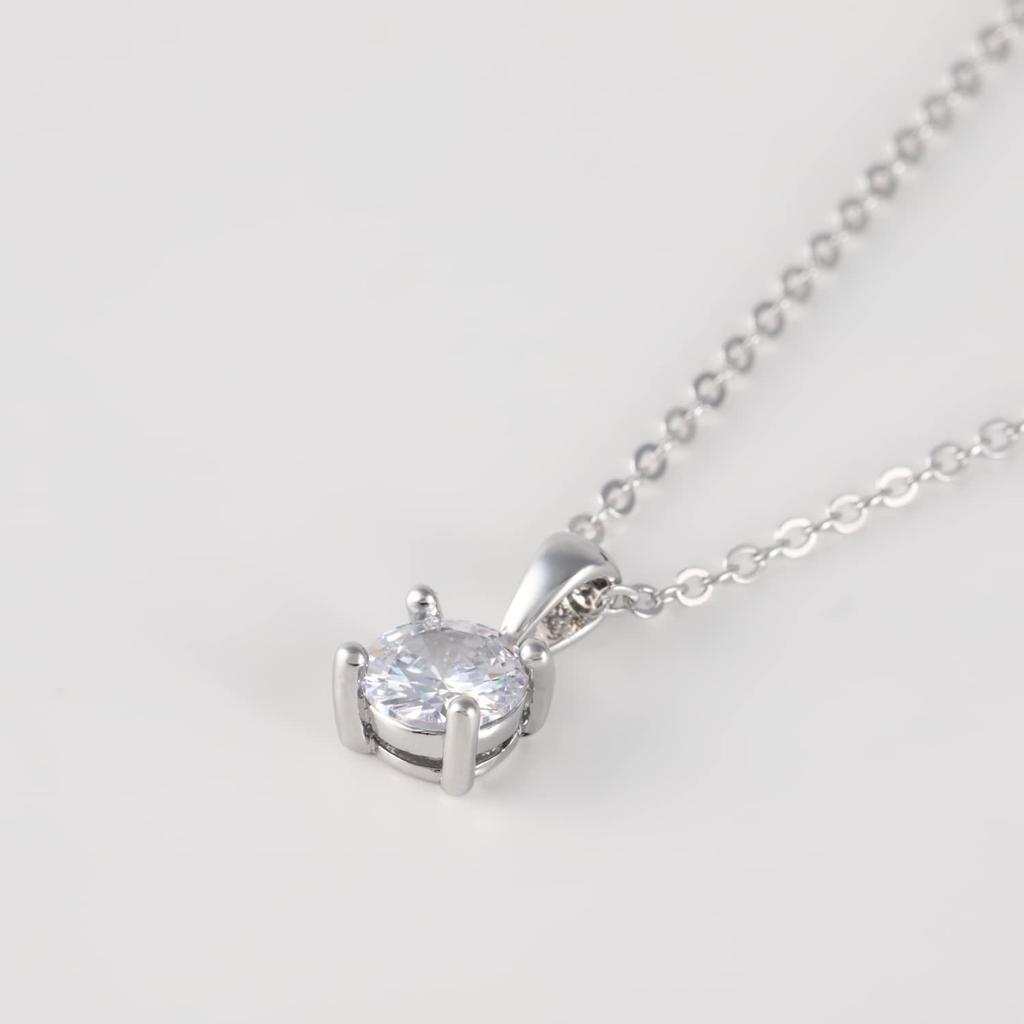 [MIONO] [Produced by Yumi Katsura] CZ Grade D Color Zirconia Necklace Pendant Yumi sienne Dangle Popular Large Luxurious (1 stone)