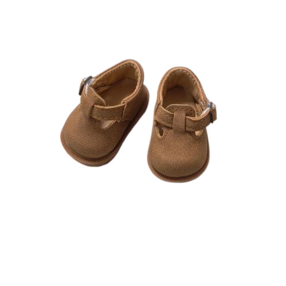 1pair Black Brown Doll Leather Shoes Boots Pretend Play Dolls Uniform Shoes Bjd Doll Shoe  For Penny