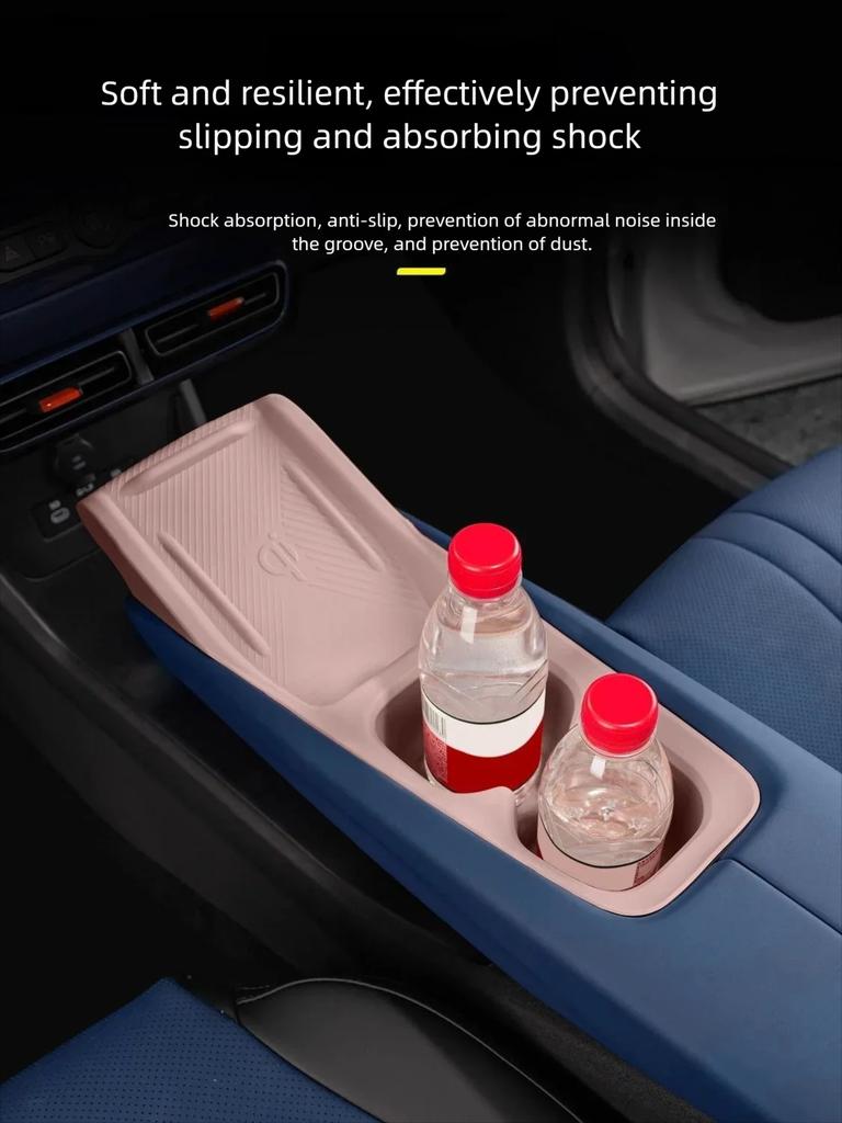 For BYD Seagull Dolphin Surf Mini Atto 1 2024 2025 2026 Wireless Charging Silicone Pad Storage Box Cup Holder Car Accessories