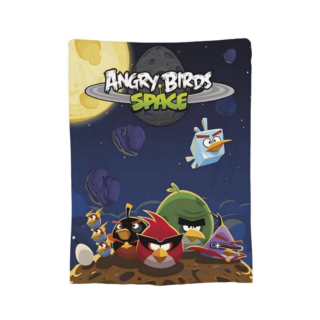 A-Angry Anime B-Birds Games Red Fleece Throw Blankets Blanket for Bedding Car Super Warm Bedspread,