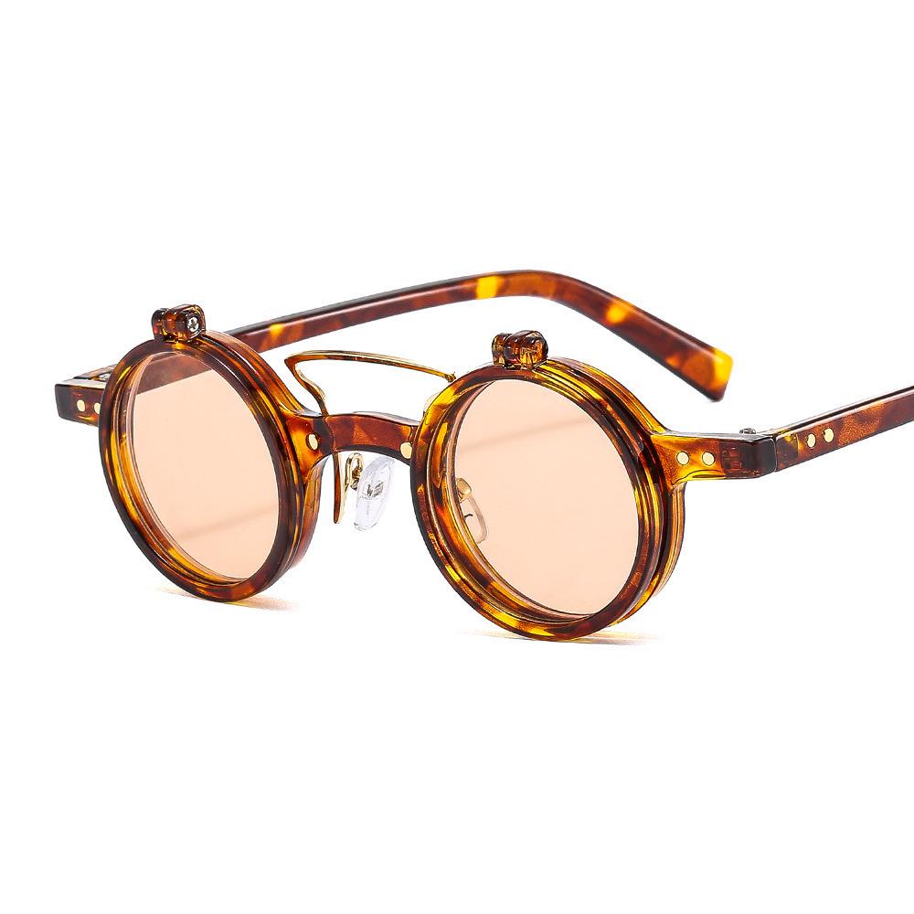 Trendy Women's Retro Round Frame Anti-UV Sunglasses