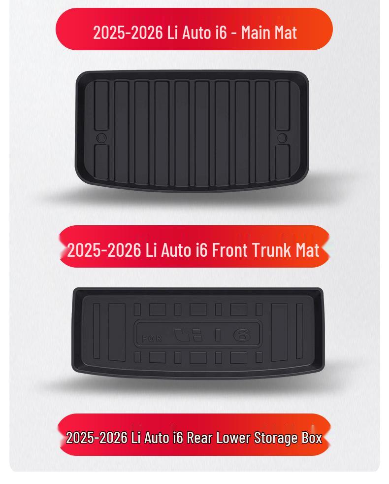 Ideal i6 Waterproof TPE Rear Trunk Mat - Interior Car Accessory