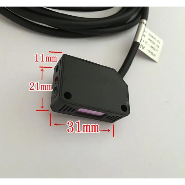 Square Laser Diffuse Reflection Photoelectric Switch Infrared Sensing Distance 200-300MM PNP Visible Light Normally Open