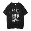 Maglietta in Cotone Serial Experiments Lain per Adolescenti Abbigliamento Coreano Digitale Harajuku Anni 2000 Y2k Maglietta Grafica Estetica Anni '80 Digitale Gotico
