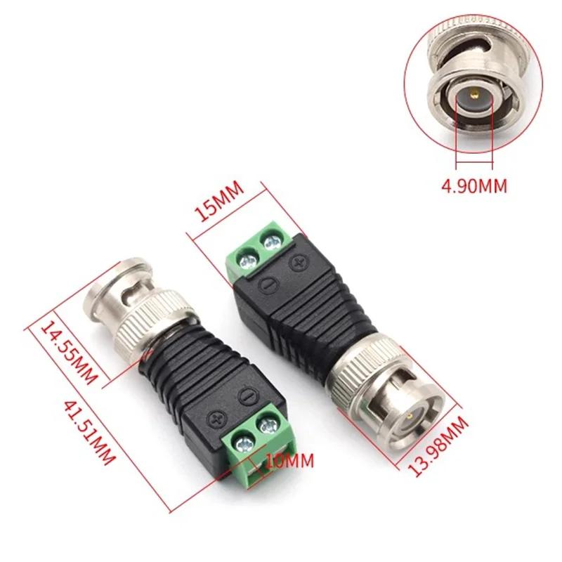 5/20PCS BNC Male Connectors Screw Terminal DC Connector for CCTV Surveillance Camera AHD TVI Camera Coax Cables