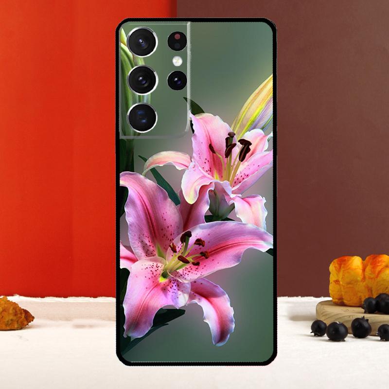 

Colorful Flower Lily Cover For Samsung Galaxy S25 S24 S23 S22 S21 S20 Ultra S9 S10 Plus S25 FE S24 FE Phone Case Galaxy S9 Plus