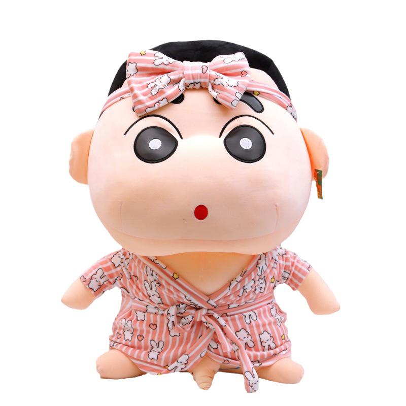 Creative Shin-chan Bathrobe Plush Toy – Funny Crayon Shin-chan Doll, Perfect Gift for Boyfriends.