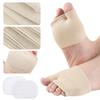1pair Slant Opening Threaded Foot Protector Metatarsal Pad Anti Chafing Half Insoles Forefoot Pad Foot Cushion Half Sock Support