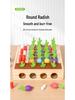 Kid's Wooden Radish Pull Memory Game - Interactive Desktop Toy for Toddlers & Parents