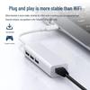 RJ45 Type-C To Ethernet USB 2.0 Hub, Driver-Free 100 Mbps Network Card Converter.