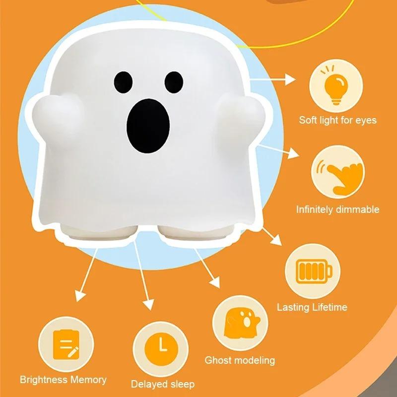 LED Touch Sensor Night Lights Dimmable Rechargeable Table Lamp for Child Holiday Gift Children Bedroom Silicone LED Night Lamps