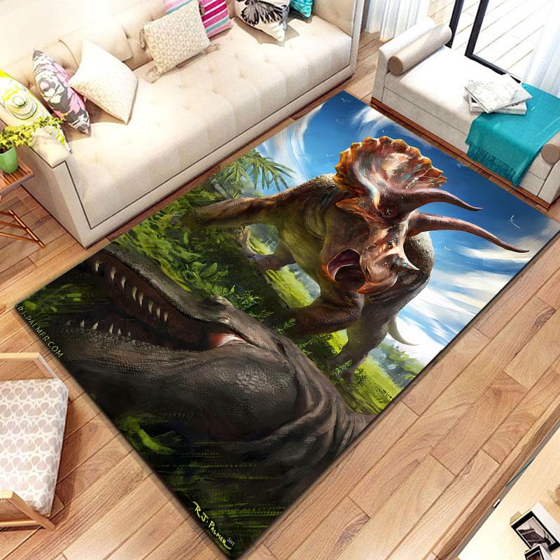 3D Dinosaur Fossil Art Pattern Rug Carpet for Living Room Bathroom Mat Creative Doormat Carpet for Bedroom Home Decor