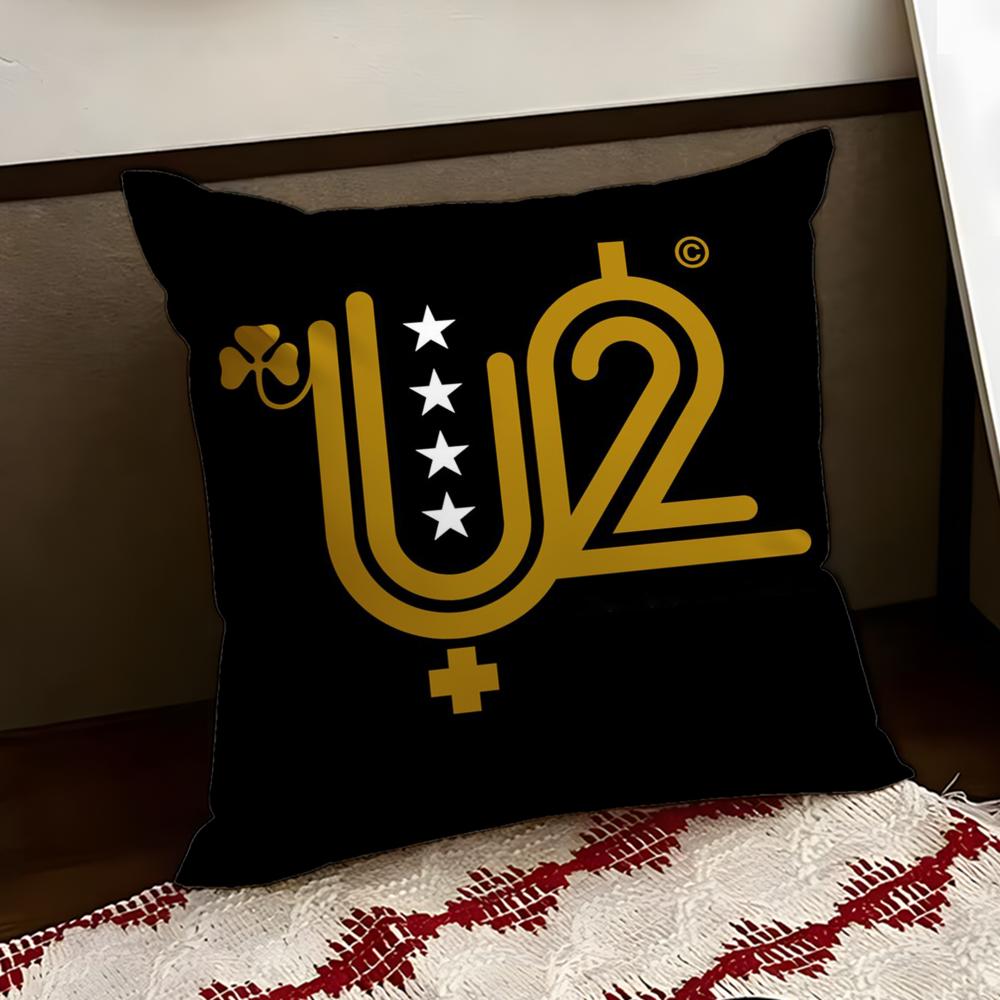Rock Band UU2 Cushion Cover Reversible Soft Durable Pillow Cover Home Car MultiScene Use for Daily Comfort