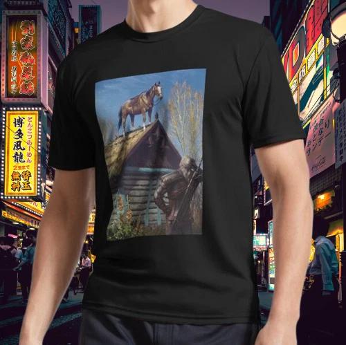 

Witcher 3 Roach Graphic, Roach on the roof Logo T-Shirt Funny Size S to 5XL XL