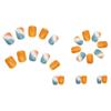 Artificial Nails Wearable Nails Summer Short Thin Style Sea Salt Contrast Color Matching Fake Nails Ultra-Thin Nails